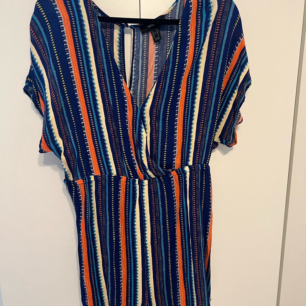 Striped V-Neck Romper